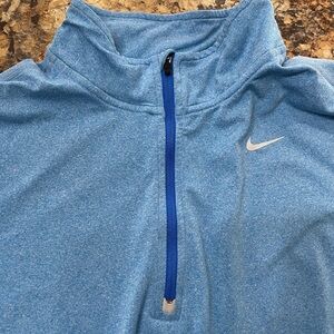 Nike Men’s Element Dri Fit Blue Quarter-Zip Running Pullover